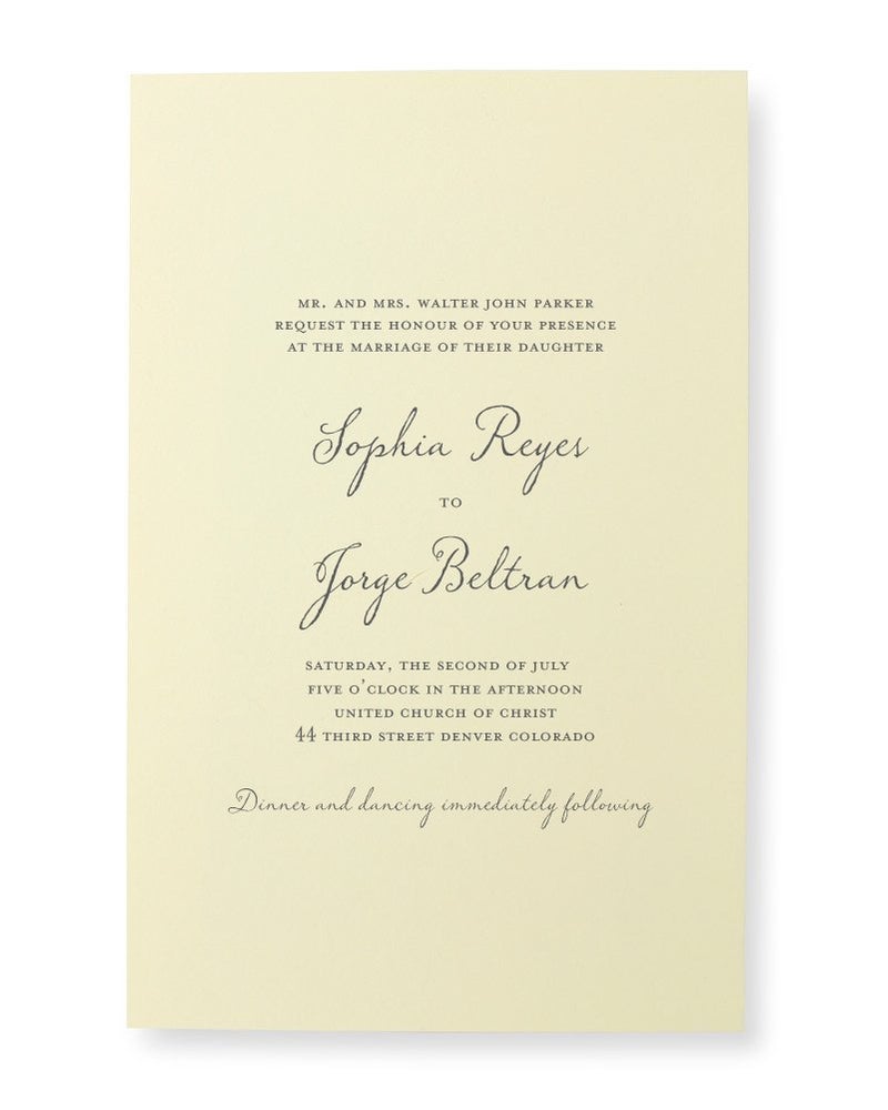 Gartner Studios Simple Ivory Print At Home Wedding Invitation Kit, 5.5â€ x 8.5â€, Set of 100, Includes Envelopes (76039) - Image 1